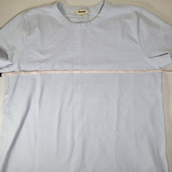 Madewell Blue Cotton Perfect Crewneck Casual Everyday Comfortable Tee Size XS - Picture 10 of 11